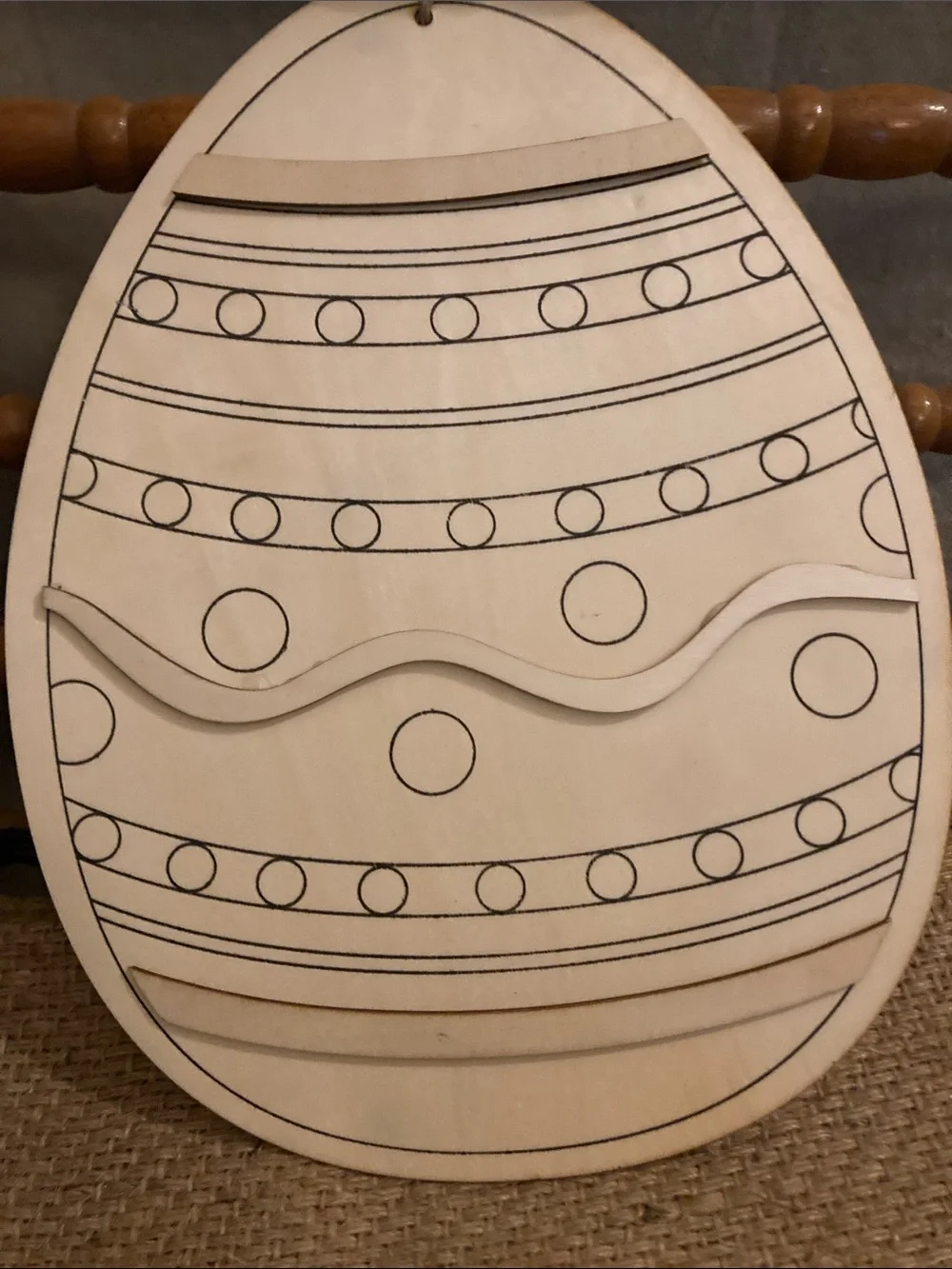 Wood bundle of Easter eggs